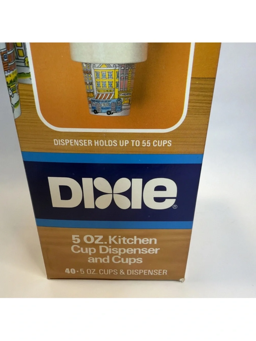 Sealed Vintage DIXIE Cup Dispenser and Cups 1983 Pathways Wall Mount 5 oz New